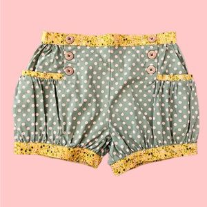 Matilda Jane Girls Green Thumb Bubble Shorts Sz 6 New with Tags
